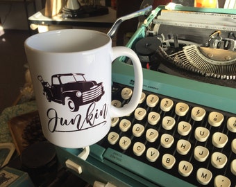 Junkin | Coffee Mug | Old Truck | Vintage Style | Coffee Cup | Junking | Flea Market Style | Vintage Lover | I love Junk | Farmhouse