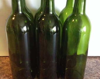 Recycled wine bottles 1 dozen