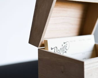 Letterpress Recipe Box With Cards