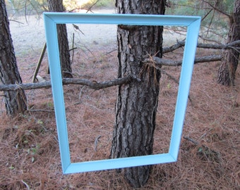 Large Blue Shabby Chic Frame, Vintage Frame, Shabby Chic Frame, Turquoise Frame, Gallery Frame, photo prop frame