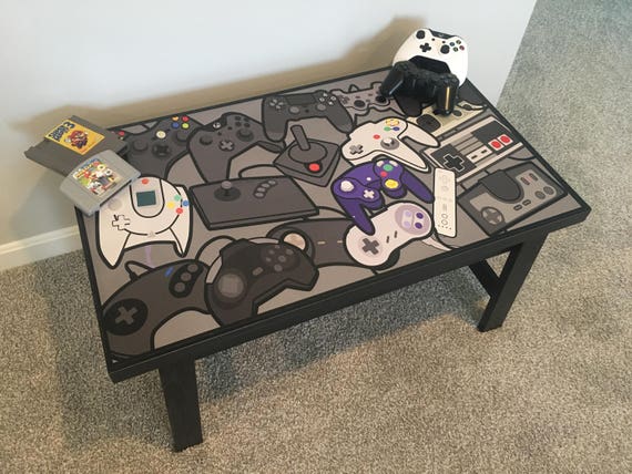 Controller Collage Video Game Coffee Table Sega Nintendo Xbox