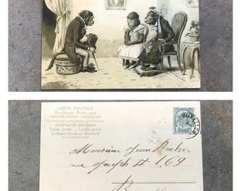PC CATS, ARTIST SIGNED, M.B. COOPER, Vintage Postcard (b46682