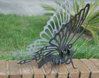 Butterfly Garden Art, Outdoor Yard Art, Garden Art, Garden Sculpture, Metal Butterfly, Butterfly Yard Art, 3D Metal Art, 3D Butterfly