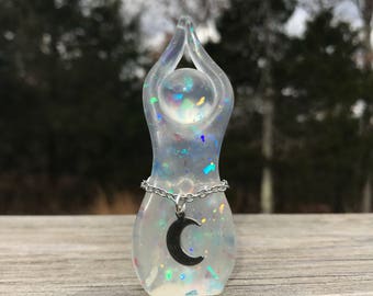 Opal Moon Maiden Story Goddess Sculpture (goddess, maiden goddess, girlhood, statue, figurine)