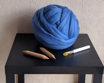 100g dyed Merino wool for Arm knitting – Super bulky yarn – Chunky merino wool – Worsted weight yarn - Extreme knitting yarn - Giant yarn