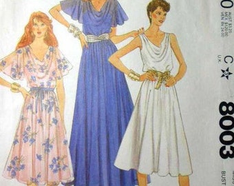 McCALL'S Pattern 8003 Misses dress and slip Size 18 Bust 40 Uncut (1982)