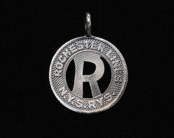 Silver Rochester NY Subway Token Pendant