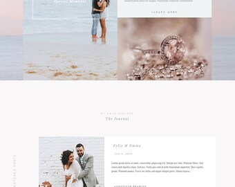 Custom WordPress Website Design // Feminine website design // Divi Custom web design // Ecommerce Website // Blogging website