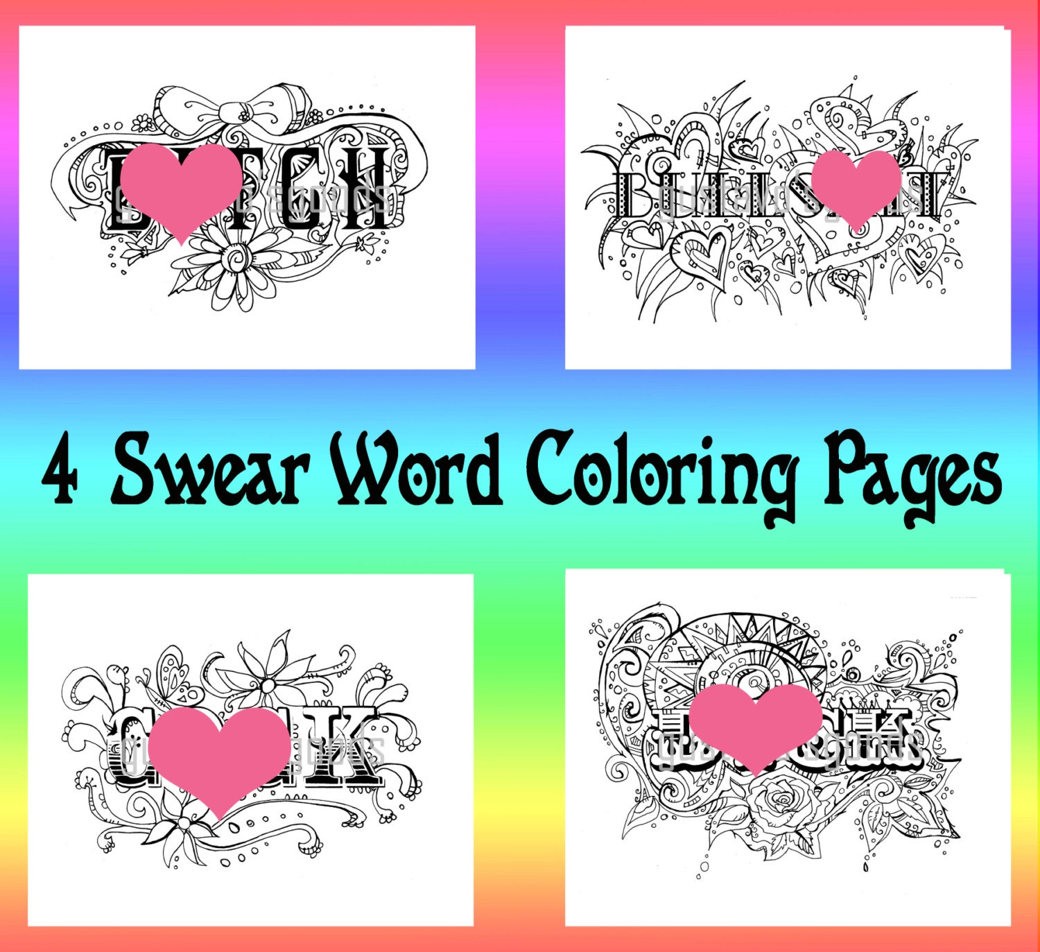 Swear Word Coloring Book Pages Curse