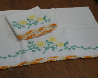 Vintage Bedding Re-Mix Embroidered Pillowcase Set