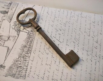 Antique French Key, vintage skeleton key, rustic home decor