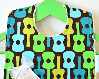 Play Me a Song - Minky Baby Bib