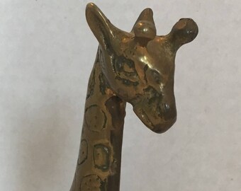 Vintage Small Brass Giraffe figurine