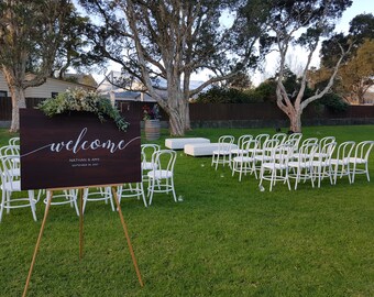 Handpainted Wooden Welcome Wedding Sign, Bohemian Wedding Sign, Outdoor Wedding, Rustic Wedding Decor Props