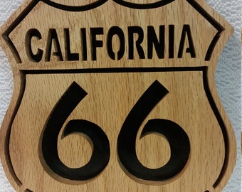 Route 66 plaque, California