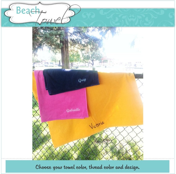 1 Bride or Groom Beach Towel Personalized
