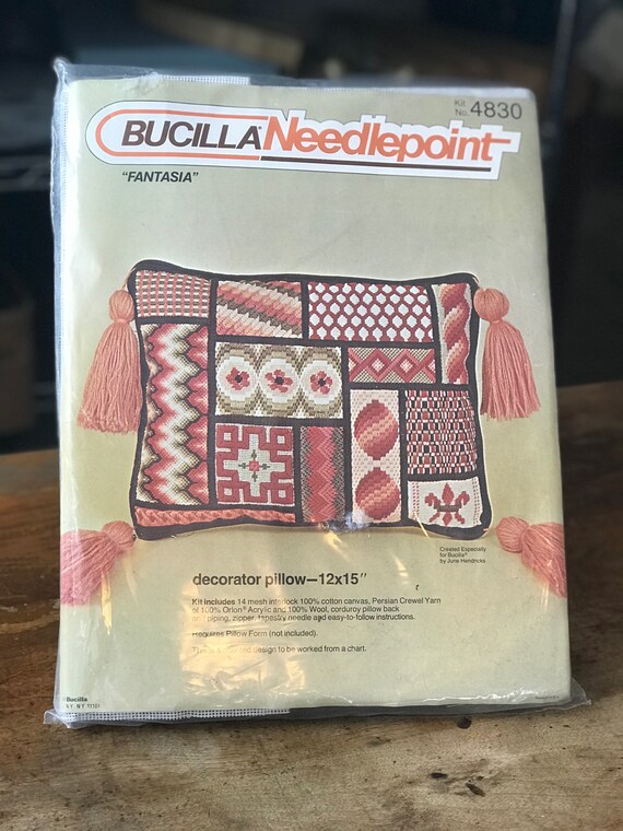 Bucilla Vintage 1970 S Fantasia Needlepoint Crewel Needlework