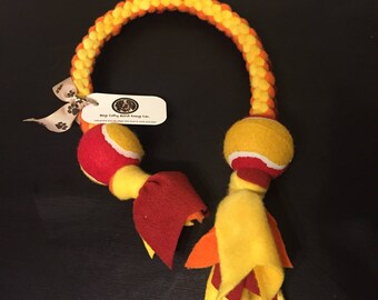 Fleece Tug with Two Tennis Balls (Dog Toy)