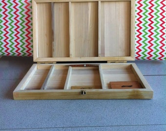 Box has "Suitcase" tools. With storage compartment.