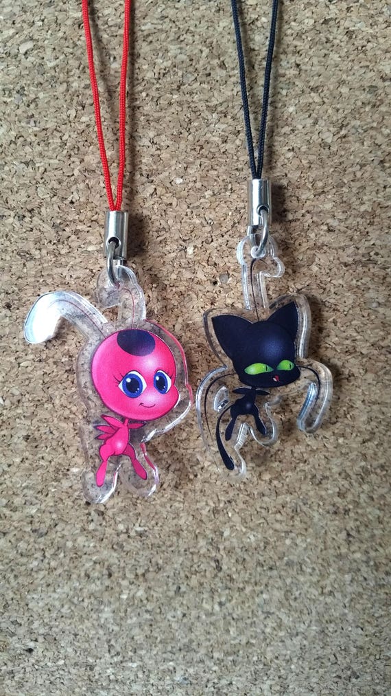 Tikki and Plagg Miraculous Ladybug Hand-Drawn Acrylic