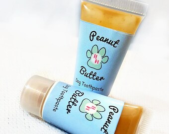Natural dog toothpaste, peanut butter flavor, SAMPLE SIZE tube, organic dog toothpaste, natural dog products, dog grooming, coconut oil base