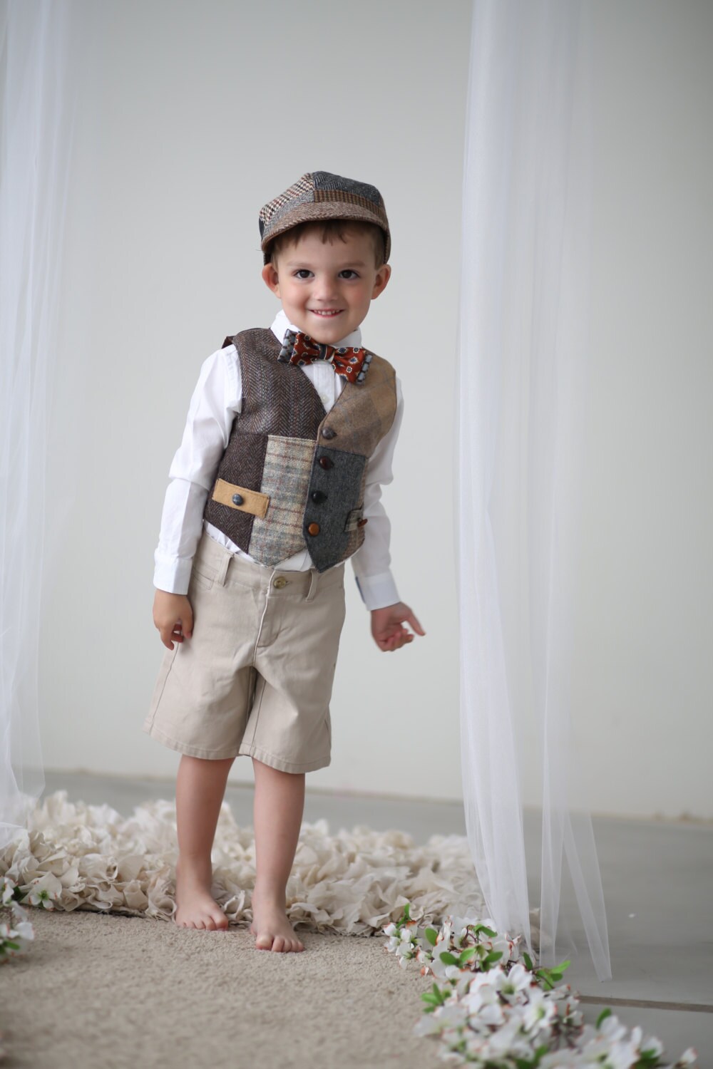 Boys Bohemian Wedding Vest Little Vintage Look Boys Bohemian Wedding Vest Little Vintage Look