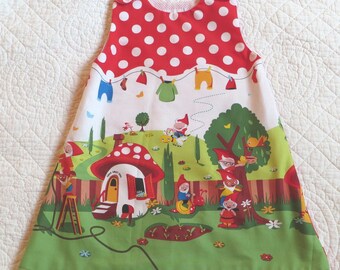 girl dress organic cotton gnomes Elves