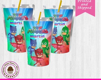 PJ Mask Capri Sun Labels, Capri Sun Stickers, PJ Mask Capri Sun Pouches, PJ Mask Capri Sun, Capri Sun Labels, Capri Sun Juice Pouches