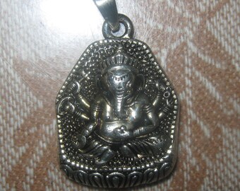 25MM Detailed Steel India Hindu Ganesh Elephant Pendant