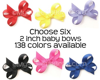 Bows for Babies Set of 10 Baby Bows 138 Colors 2 Inch Bows