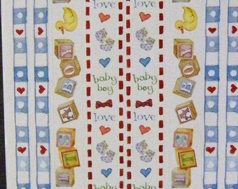 SUSAN BRANCH Baby Boy border sticker panel