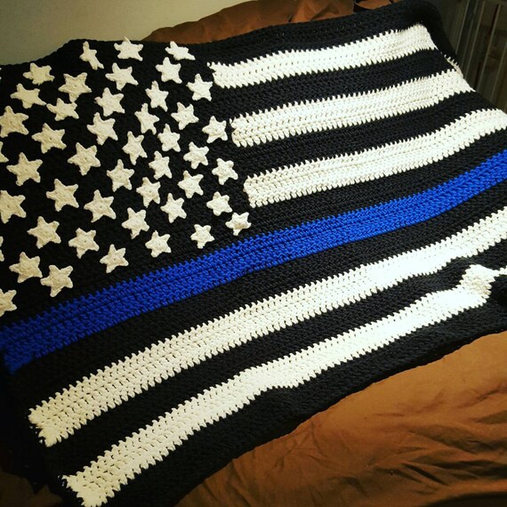 Thin Line Flag Blanket Thin Blue Line Blanket Thin Red Line