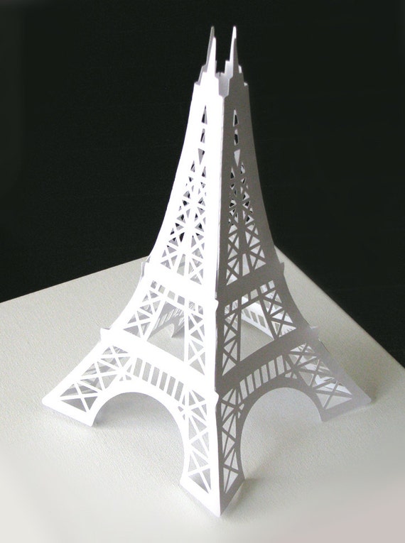 SALE Eiffel Tower 12 inches paper die cut decoration for your