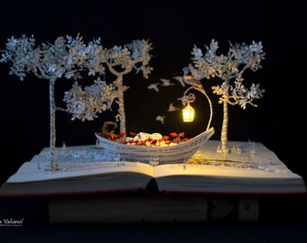 Into the Mystic - Book Sculpture - Book Art - Altered Book