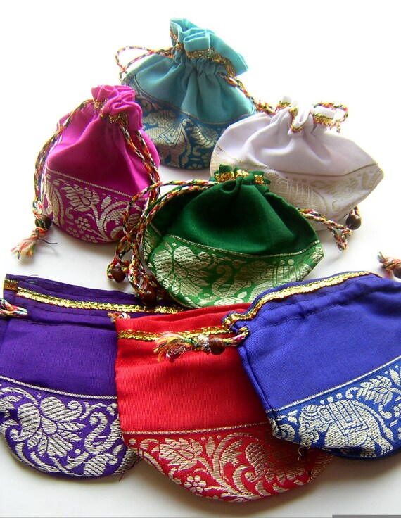 10 Small Jewelry Bags for Packaging Cloth Bags Assorted