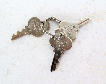 One American Tourister Suitcase Key Vintage Steel Bellhop