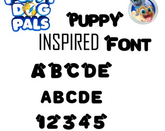 puppy dog pals font True Type. To install and write