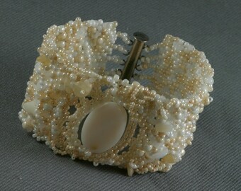 Lovely freeform beaded bracelet