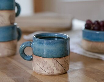 Cappuccino Mug - Handmade Pottery Mug -8 oz mug