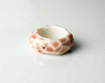 Ceramic Ring, Porcelain Ring, Handmade Porcelain Ring, Pink Ring, Pink Jewelry, Ceramic Ring, Ceramic Jewelry, Handmade Porcelain Jewelry.