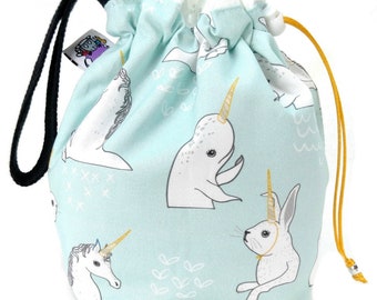 Sock Bag - Small Knitting Crochet Project Bag - The IMPOSTER!