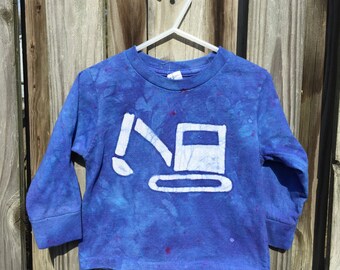 Kids Truck Shirt, Boys Truck Shirt, Girls Truck Shirt, Kids Excavator Shirt, Blue Excavator Shirt, Kids Digger Shirt, Childrens Shirt (2T)