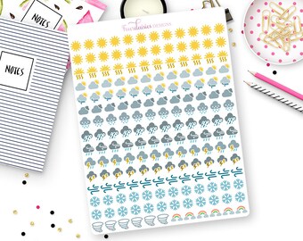 180 Weather Stickers for Erin Condren Life Planner, Plum Paper or Happy Planner || X5006