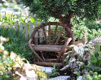 Vine Twig Bench for Miniature Garden, Fairy Garden