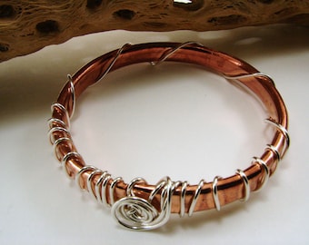 Copper Tubing and Sterling Silver Bangle (As seen at GBK's 2014 Golden Globes Celebrity Gift Lounge)