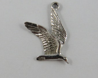 Soaring Bird Sterling Silver Charm or Pendant.