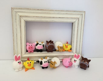Farm Animals Fondant Cupcake Topper
