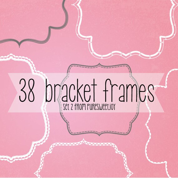 38 bracket frame borders with detail. Instant download. 19