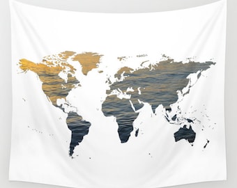 world map wall tapestry map large size wall art modern decor outdoor