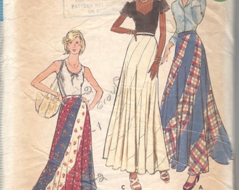 Butterick 3557 1970s Misses Swirl Skirt Pattern Maxi Swirler Pattern Womens Vintage Sewing Pattern Size Small Waist 25 Hip 34 1/2 Or 26